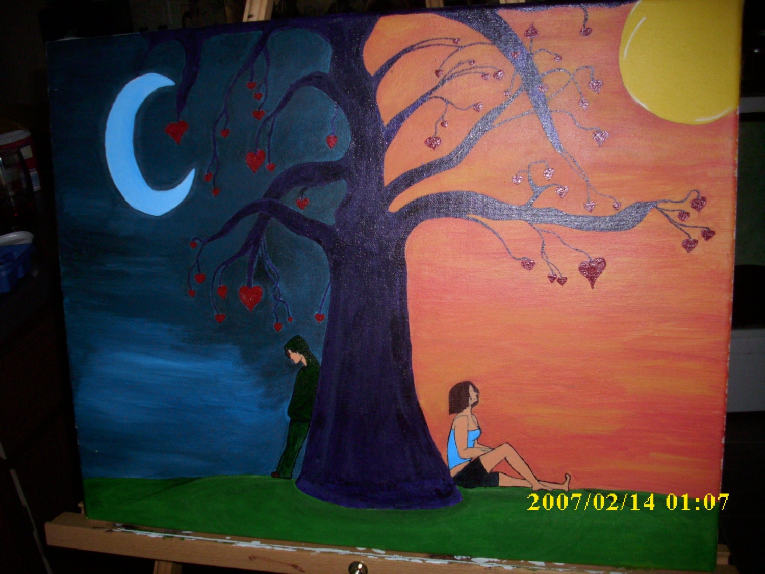 Original Acrylic Painting, 20x16" "Time Lost"