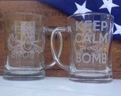EOD - HUGE 20oz beer mug - Keep Calm it's only a Bomb