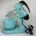 Vintage Turquoise 10 Speed Sunbeam - Model 11 Mixmaster Stand Mixer