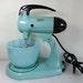 Vintage Turquoise 10 Speed Sunbeam - Model 11 Mixmaster Stand Mixer