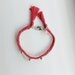 Coral Braided Bracelet/Rope Bracelet - w/ glass beads and silver plated metal beads