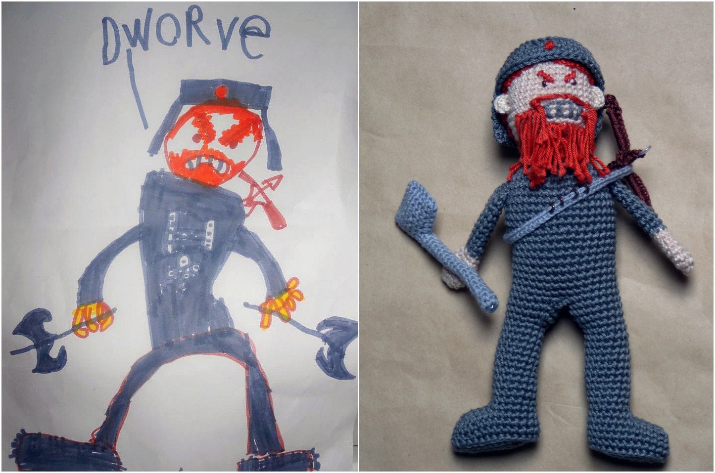 Creative toy from Your Kids drawing - Custom your own unique hero - Gift ideas: for kids&adults - YarnBallStories