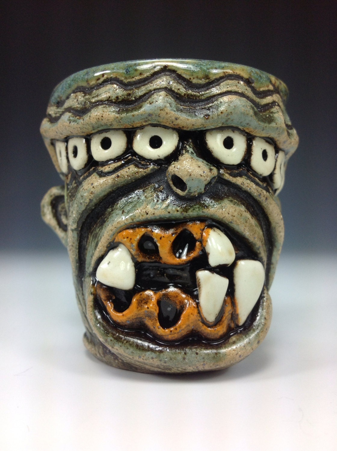 Monster alien face shot glass