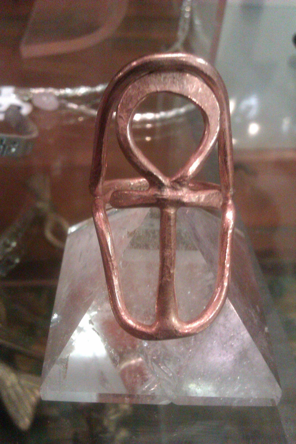 Copper Ring Ankh Style - Unique Jewelry