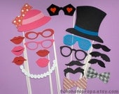 Photo Booth Party Prop Set - 20 Piece Photo Booth Prop Set - Photobooth Prop Set (I) Il_170x135