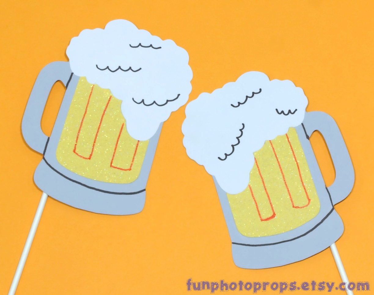 Items Similar To Drinks Photo Booth Prop Collection 2 Piece Beer Photobooth Set Photobooth 5860