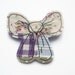 textile machine and hand embroidered bow brooch
