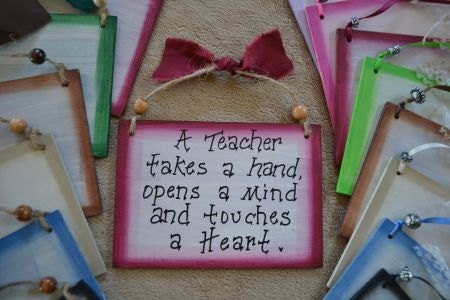 Teacher Signs 3.5"x5" Wooden, Handpainted, Handmade, Funny Sayings, Humor, Home Decor, Small Sign, Profession, Cute, Wall Decor, Gift