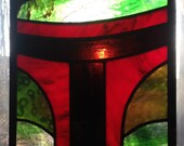 Boba Fett Minimalist Stained Glass