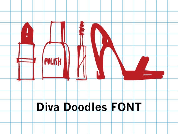 Diva Doodles Picture Font