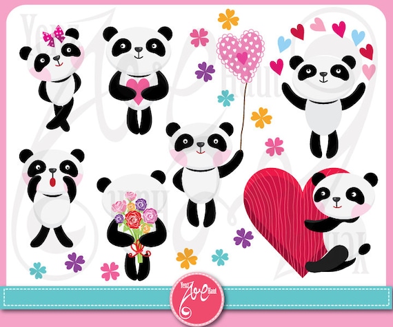 clipart panda valentine - photo #17