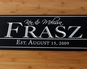 Personalized Carved Wooden Family Name Established Sign/ Custom,Wooden Name Sign,Wedding/Anniversary/Shower Gift, Family/Wall Sign/Birthday