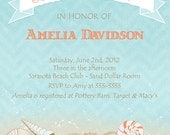 Beach Shells with Hearts Bridal Shower Invitation - Printable Il_170x135