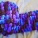 pompom scarf, blue mix scarf, blue scarf.purple scarf, black scarf, warm scarf, winter scarf