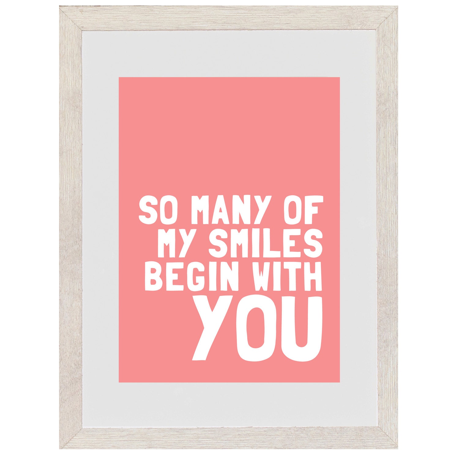 So Many of My Smiles Begin With You Nursery Print 8x10 or 5x7 Printable Art