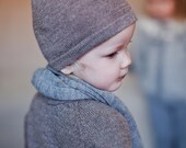 Brown alpaca wool hat / beanie for baby / toddler / girl / boy / children