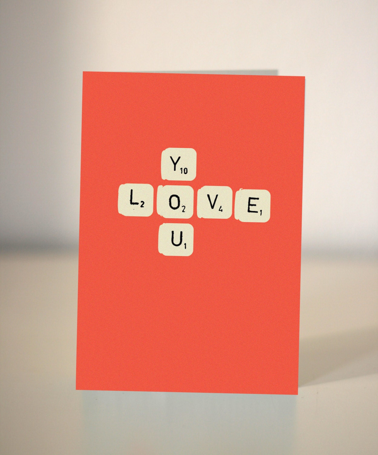 Romantic card - Scrabble card - I love you - Anniversary, Just to say I love you card, card for boyfriend/girlfriend