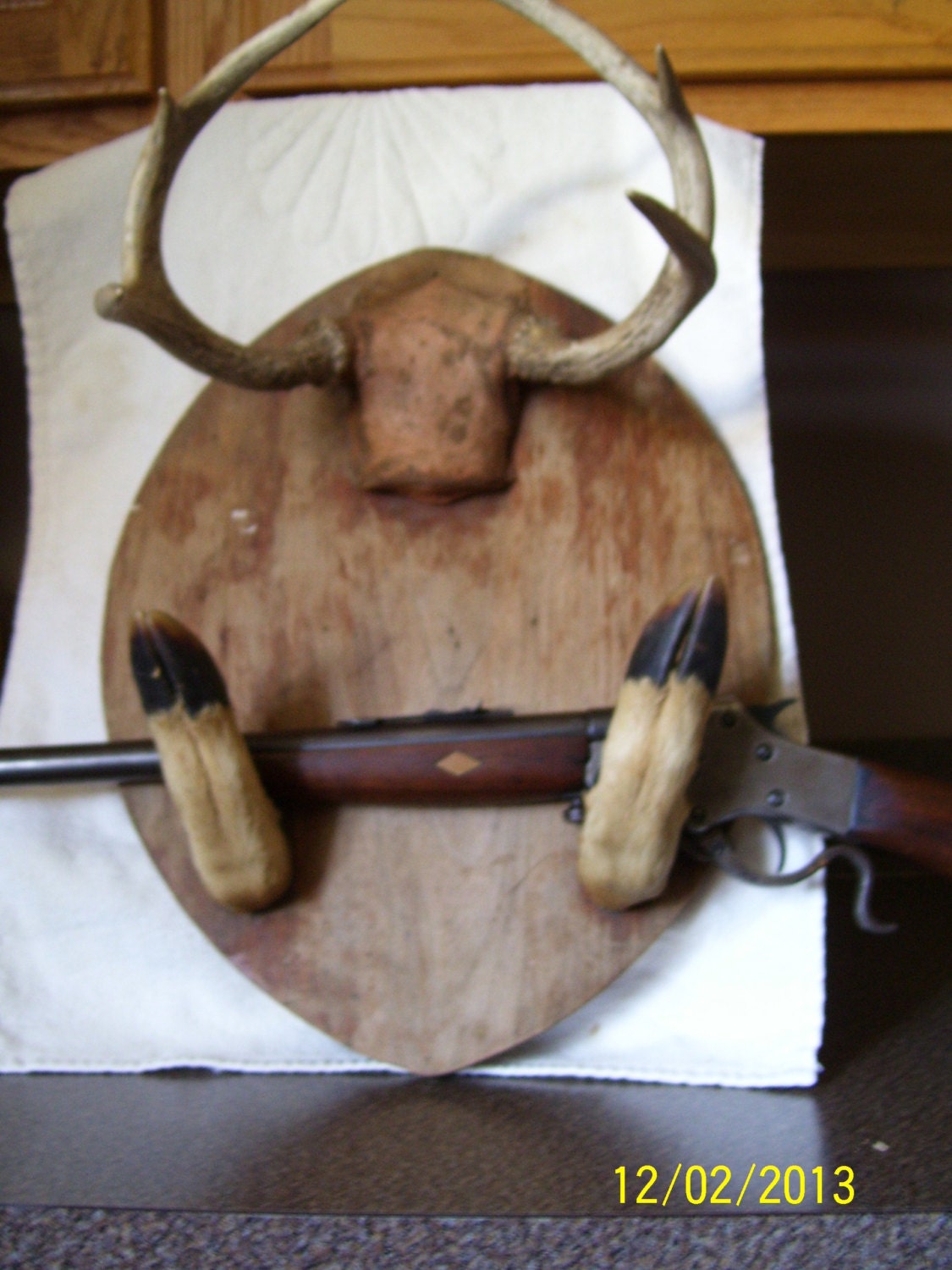 Deer Antler and Hoof Gun Rack by CreekPeople on Etsy