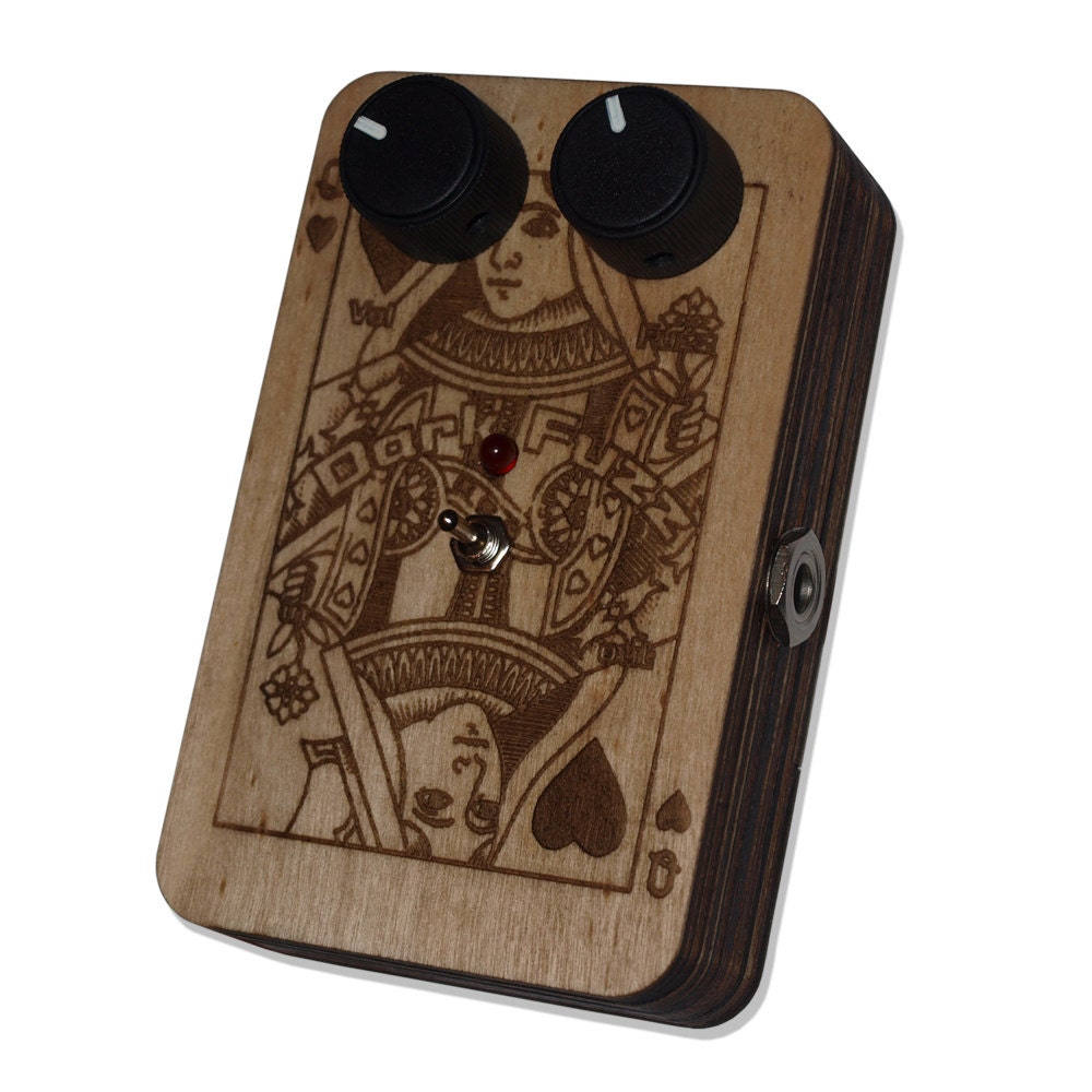 Wooden Box Dark Fuzz Pedal Cigar Box Guitar