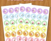 Teacher Stickers - 2 Full Sheets - 60 Stickers Total - Rainbow Kawaii
