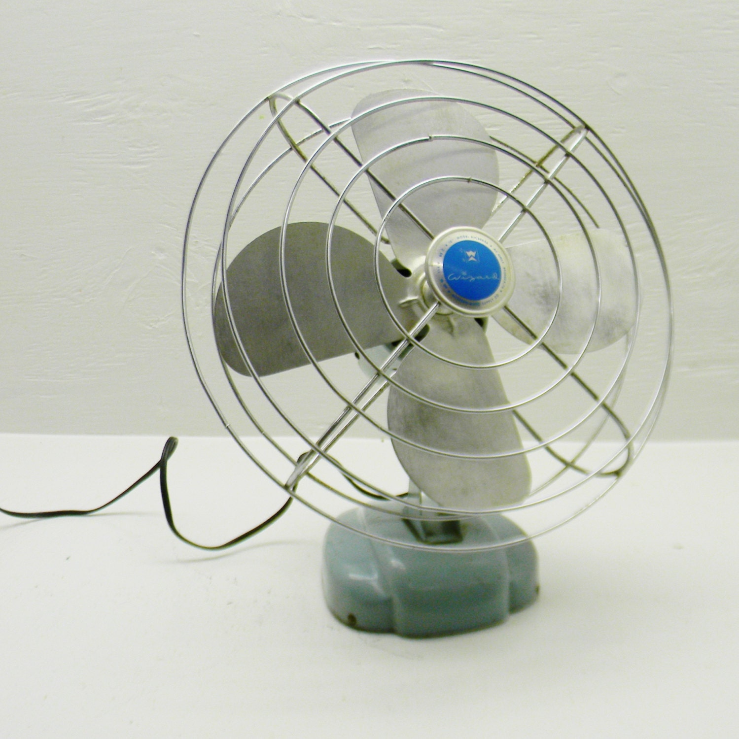 Vintage Fan Wizard by Western Auto Supply Mint Green Metal Works