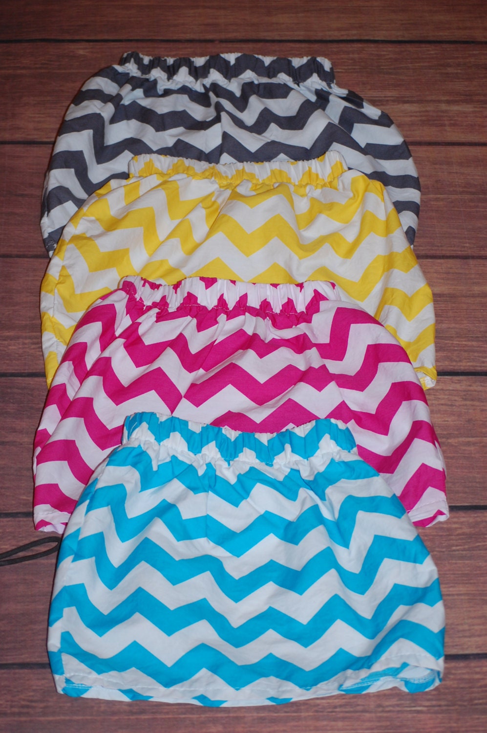 Girl's, Toddler and Baby Cotton Chevron Skirts, Zig zag cotton skirts, Fuchsia, Blue, Yellow, Charcoal Gray, sizes 1, 2t, 3t, 4t, 5/6, 7/8