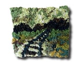 3D Hand Hooked Art, Wall Hanging, Fiber Art, Rug Hooking, Hooked Rug, Home Office Decor, Textured Art, Textiles - "Life's Journey"