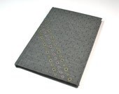 SALE Handmade Hard Cover Journal with Diamond Embroidered Fabric