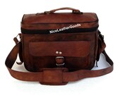 Leather Camera bag Soft Leather Padded Camera Case Traveling leather Satchel leather Shoulder Bag leather Handbag Pouch Purse - DSLR
