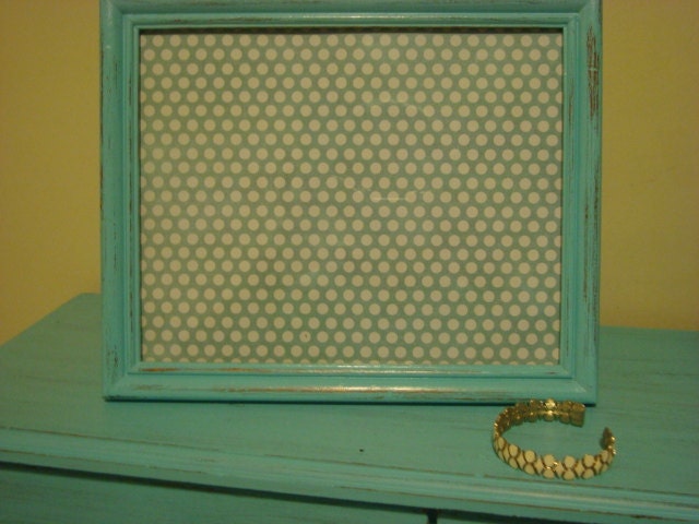 Vintage distressed 8 x 10 picture frame, dry erase board with interchangeable background patterns// Ready to ship