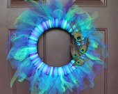 12 " Tulle (Tutu) Peacock Wreath
