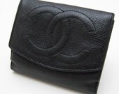 AUTHENTIC Vintage CHANEL WALLET-Caviar Leather