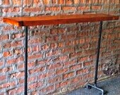 Industrial reclaimed wood console table