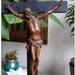 French antique 19th century crucifix wood cross wood sculpture jesus wall decor walnut tree wood cross old crucifix