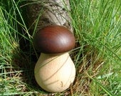 Vintage Hand Carved Wooden Nutcracker /  Natural Wood Mushroom / hand made souvenier /  Wooden Nutcracker