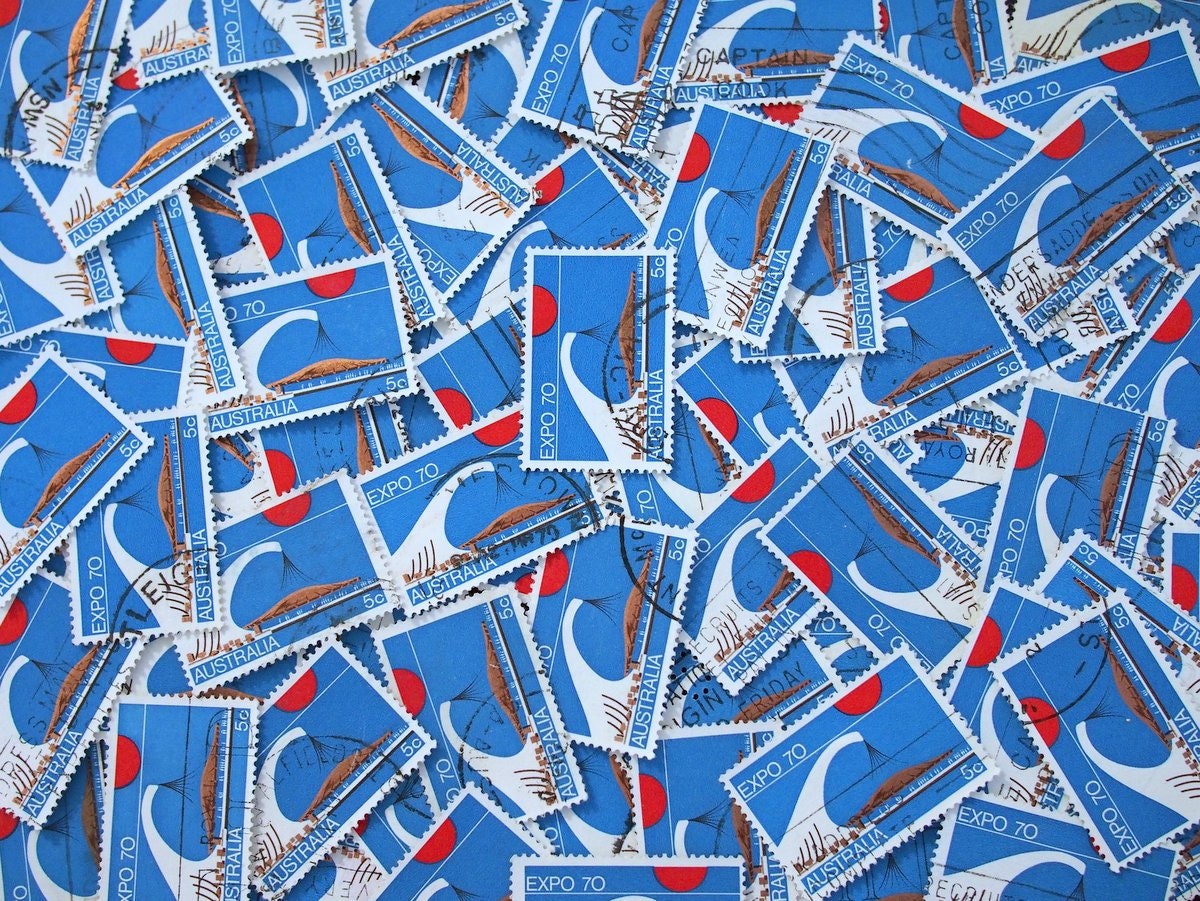 Australian Blue Wave Expo Stamps x 10