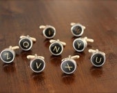Mens cufflinks (initials) from a 1953 Imperial Model T Companion Typewriter