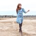 V I N T A G E stripe and floral print dress
