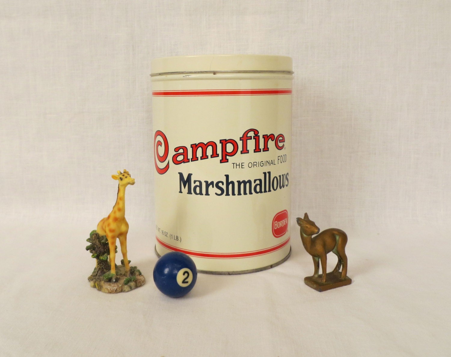Vintage Borden's Campfire Marshmallow Tin by plankandpearl on Etsy
