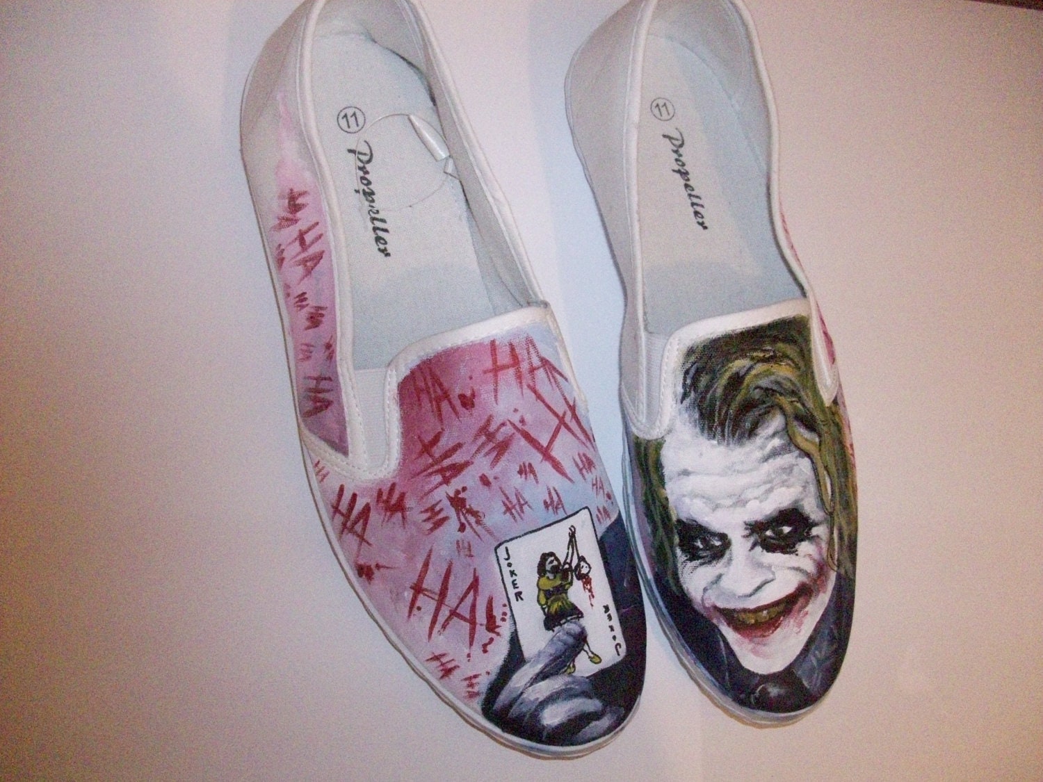 Joker Custom Hand Painted Shoes - Size 11 UK - SWilkinsArt