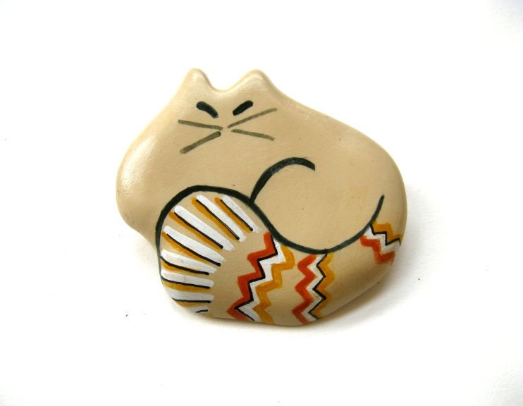 Lovely Cat Handmade polymer clay brooch