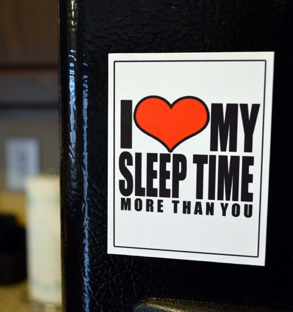 Funny Magnets - I HEART My Sleep Time More Than You - Hillarious Funny Mature Adult Novelty Fridge Refrigerator Magnet