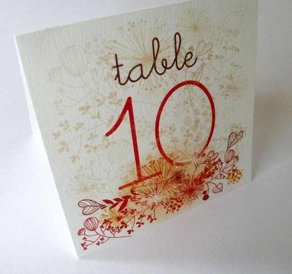 Wedding Table Numbers, Fall Wedding, Fall Wedding Signs