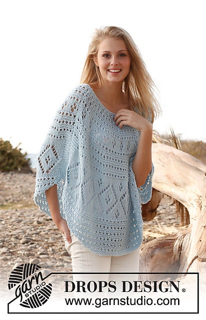 Hand Knitted poncho / top / sweater / vest for women - BeautifulSunrise