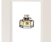 Watercolor Illustration, Gucci Flora Eau de Parfum Spray Watercolor Art Print, Watercolor Perfume Bottle,