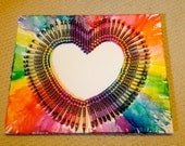 Melted Crayon Art - Rainbow Heart