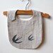 swallow bib - linen bib for baby or toddler