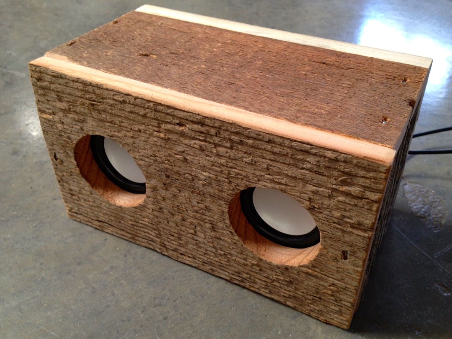 Custom Barn Wood Speaker Box - "Baby Owl"