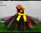 Handmade  Set TUTU and Elastic Headband from fine tulle and ribbon dot - baby, toddler, girl