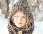 CROCHET PATTERN HOODIE Cowl  The Toronto